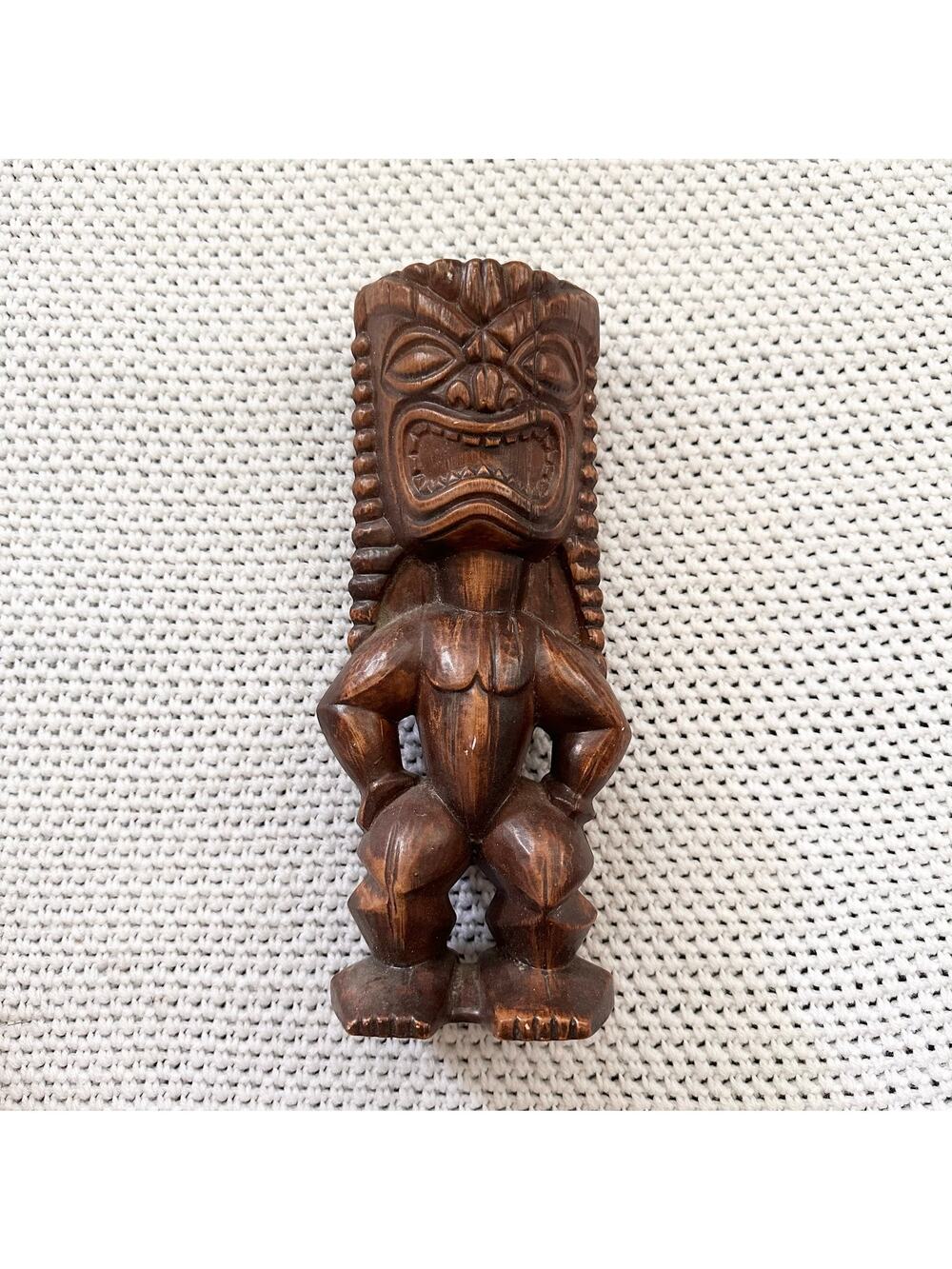 Treasure Craft 1959 Hawaii Hawaiian Ceramic Tiki God Figurine Statue 11" Vintage
